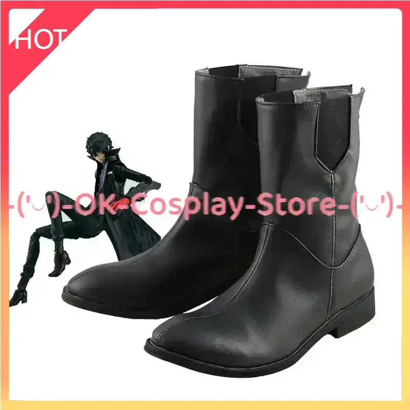 

Game Persona 5 Amamiya Ren Cosplay Shoes Fate PU Leather Shoes Halloween Carnival Boots Cosplay Props Custom Made