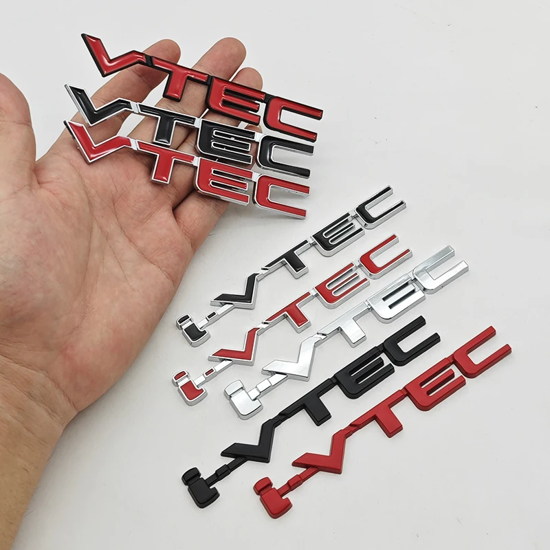 ثلاثية الأبعاد سيارة معدنية رسائل I VTEC شعار الخلفي الجذع الذيل شارة شعار الشارات لهوندا سيفيك أكورد جاز VEZEL اكسسوارات السيارات ملصق