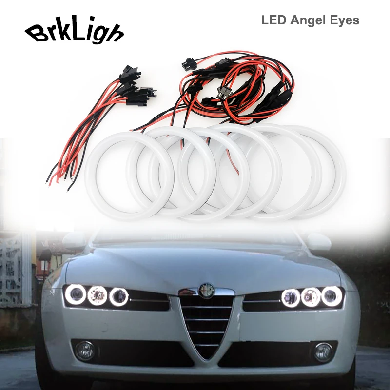 

6Pcs For Alfa Romeo 159 2005-2011 LED Angel Eyes Halo Rings Kit Lights DRL Car Daytime Running Day Lamps Canbus Cotton White