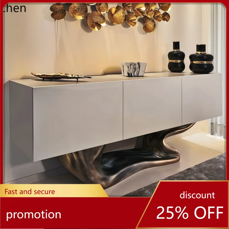 

HXL Sideboard Cabinet Solid Wood Entryway Simple Tea Cabinet Decorative Storage Cabinet