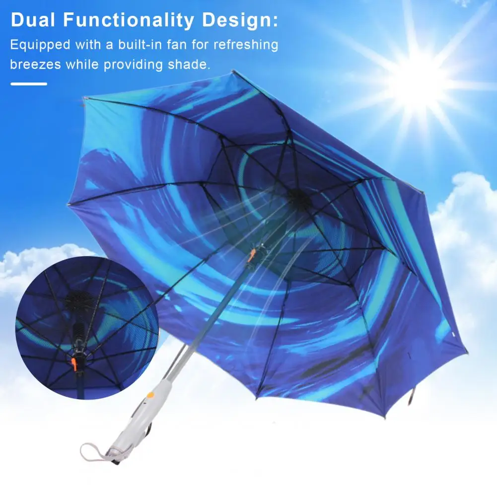 

Mist Umbrella Portable Sun Protection Umbrella with Fan Mister for Men Women Usb Rechargeable Uv Blocking for Sun for Travel