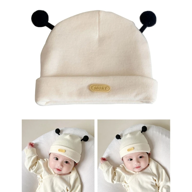 Soft Warm Bonnet Breathable Baby Hat Newborn Fetal Cap for Cold Weather Season QX2D