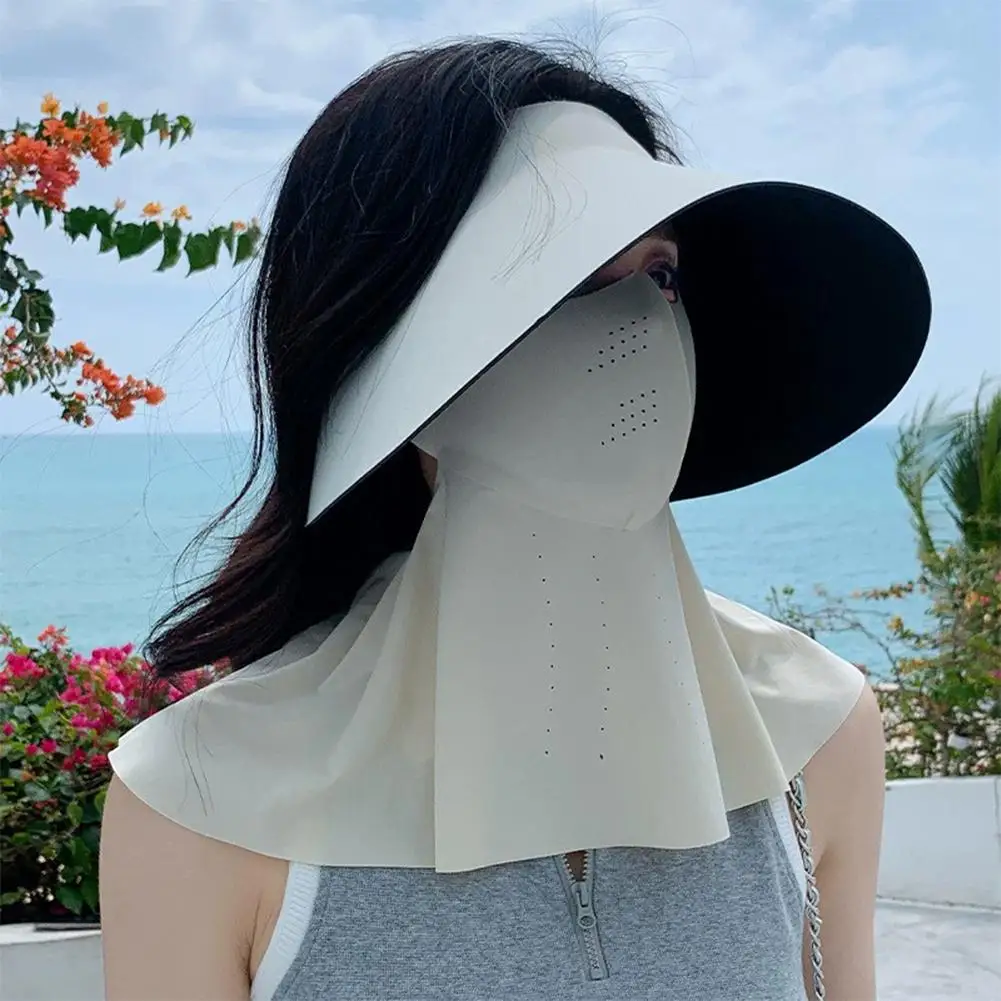 UV-Gesichtsbedeckung für Damen, Sommer-Gesichtsbedeckung UPF 50+, Nackenschutz, Sonnenschutz, UV-Schutz, Radfahren, atmungsaktiv und Sonnenschutz – Detail 2