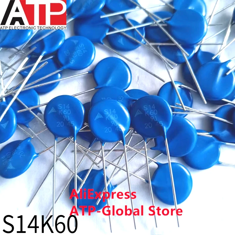 

10pcs/lot New Original S14K60 B72214S0600K101 B72214S600K101V87 VARISTOR 100V 4.5KA DISC 14MM