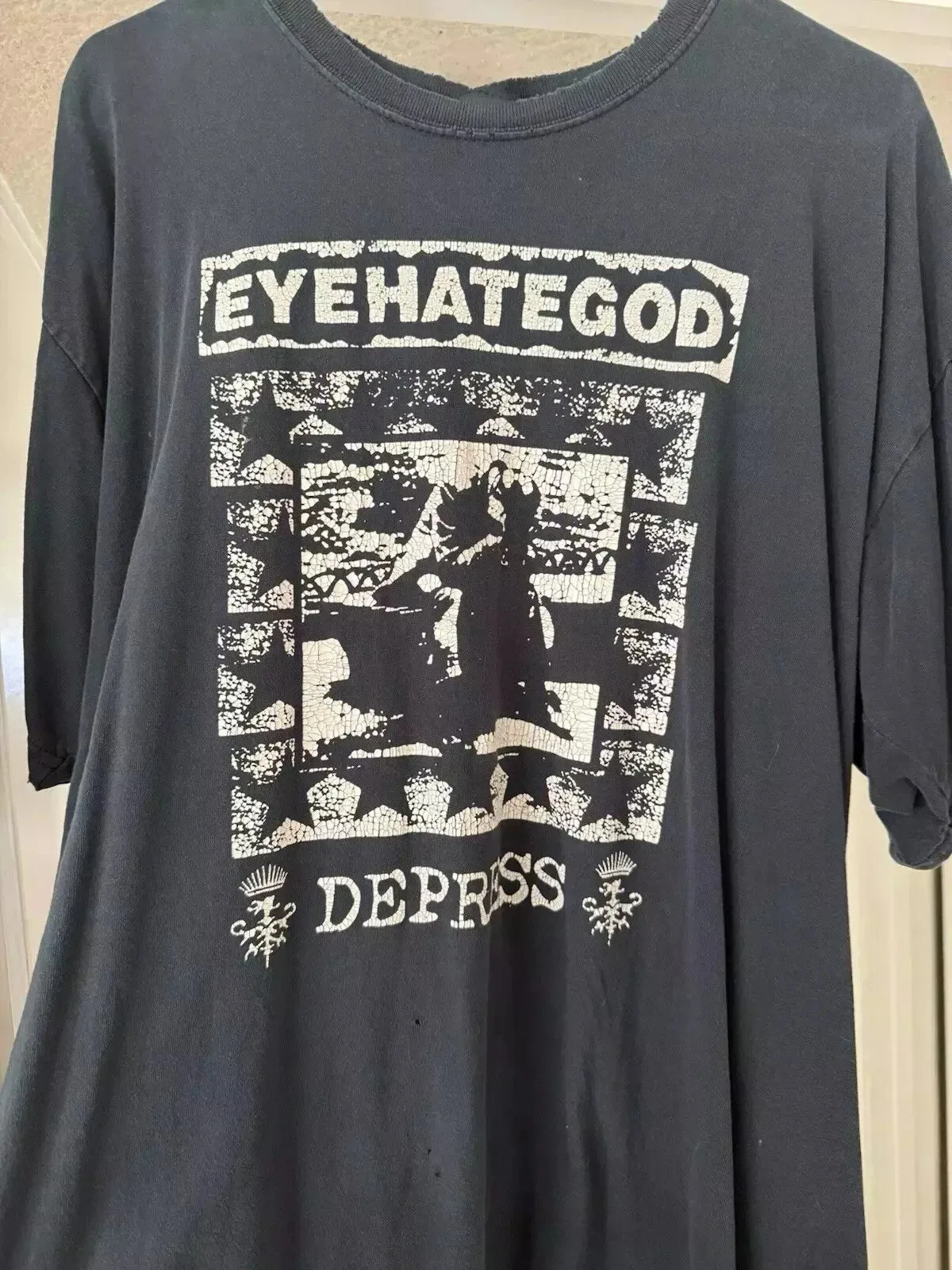 

Футболка с принтом VTG Eyehategod для женщин и мужчин, футболка большого размера Y2k с графическим принтом, с коротким рукавом, унисекс, женская и мужская одежда, футболка высокого качества