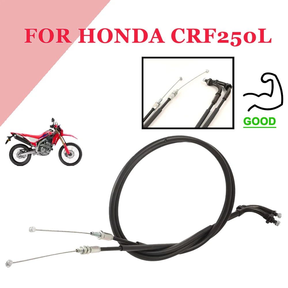 Motorcycle Parts 2 Throttle Cable Accelerator Pull Line Fuel Pipes Steel Wire For Honda CRF250L CRF250 Rally CRF 250L CRF 250 L