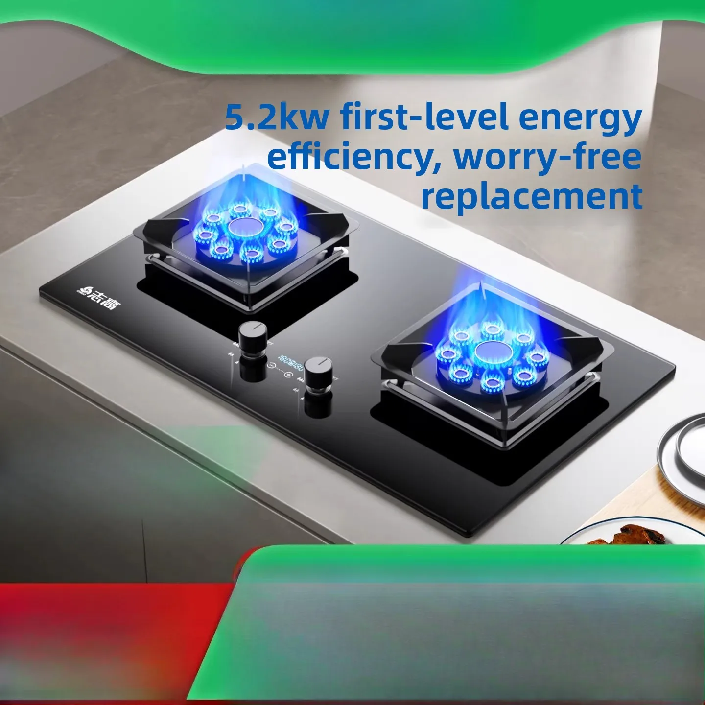 

Встраиваемая двухконфорочная газовая плита для дома, высокомощная, с таймером, для природного газа, сжиженного нефтяного газа и угольного газа, настольная.