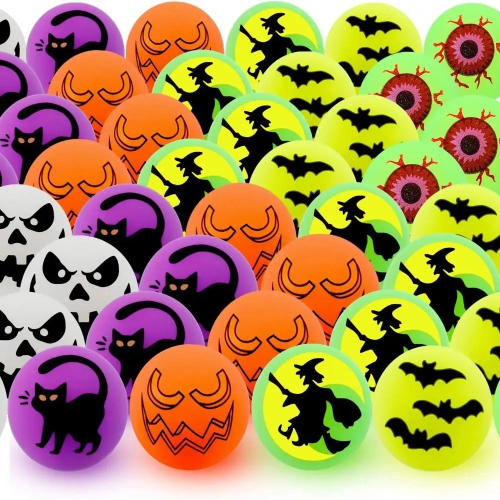 10pcs/set Glow-in-the-Dark Halloween Bouncy Balls Scary Stretchy Eyeballs Bouncy Eyeball Fun 32mm Luminous Bouncy Balls