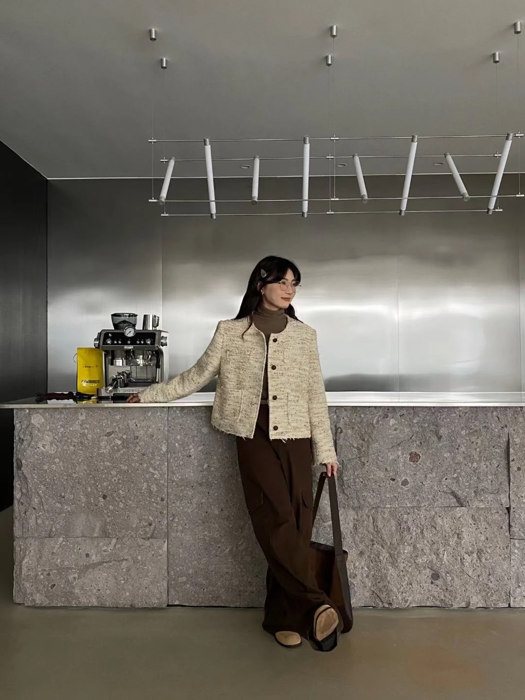 Obroża/kabát damski FST Color Blo ze skóry PU, jesienno-zimowy, elegancki, wełniany top w stylu vintage, modny wzór kaktusa