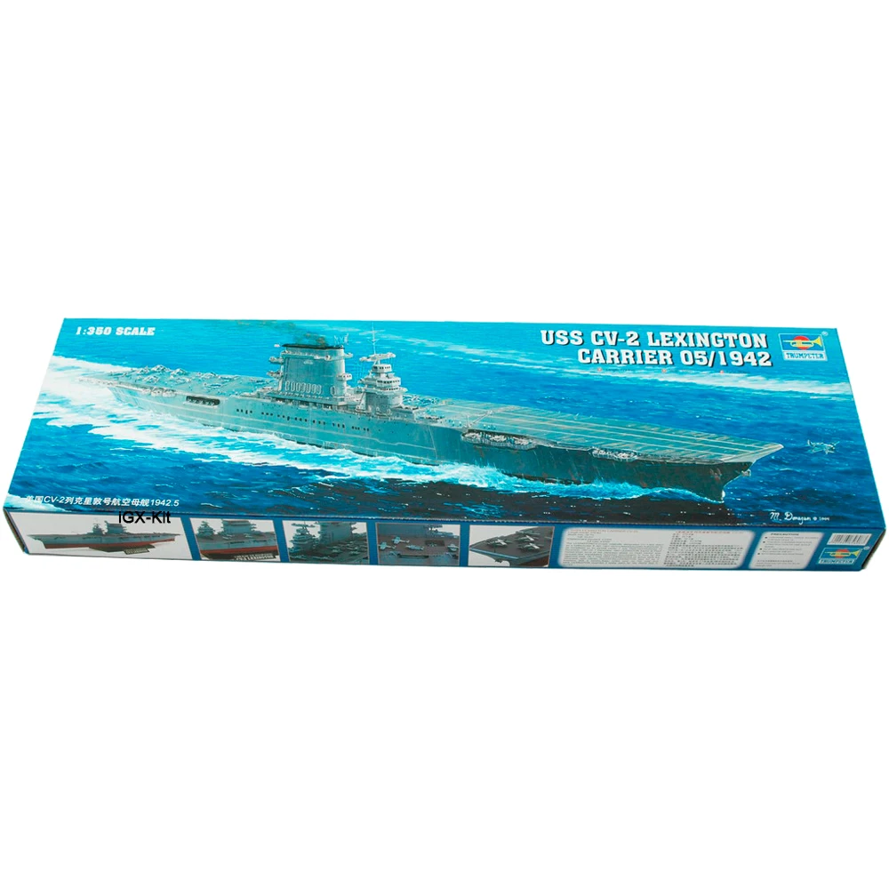 Trumpeter 05608 1/350 Scale USS CV-2 CV2 Lexington 05 1942 Aircraft Carrier Ship Military Assembly Plastic Model Building Kit