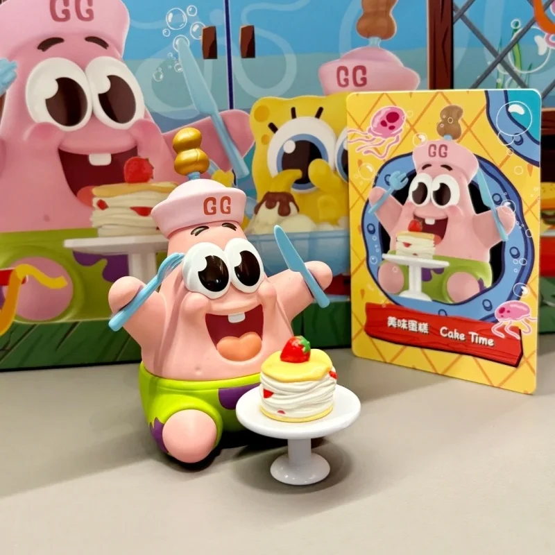 POPMART Spongebob Best Friends Series Blind Box Original Anime Action Figure Ornaments Figurines Mystery Box Cute Surprise Gift view 5