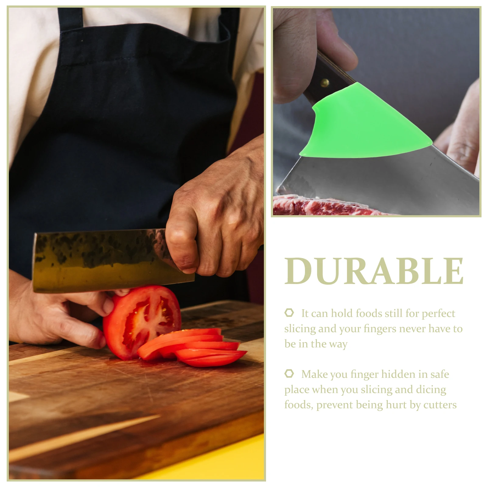 

2pcs Silicone Finger Protector Guard Reusable Cutting Safety Tool Kitchen Hand Protector For Chopping Dicing Vegetable Slicing