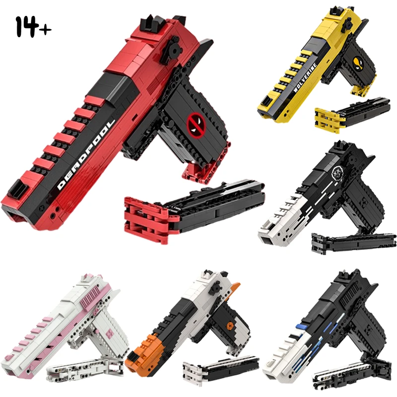Diverse Creatieve Desert Eagle Gun Bouwstenen MOC Technisch Geschikt voor Vuren Kogels Monteren Bakstenen Speelgoed Cadeau Voor Kinderen
