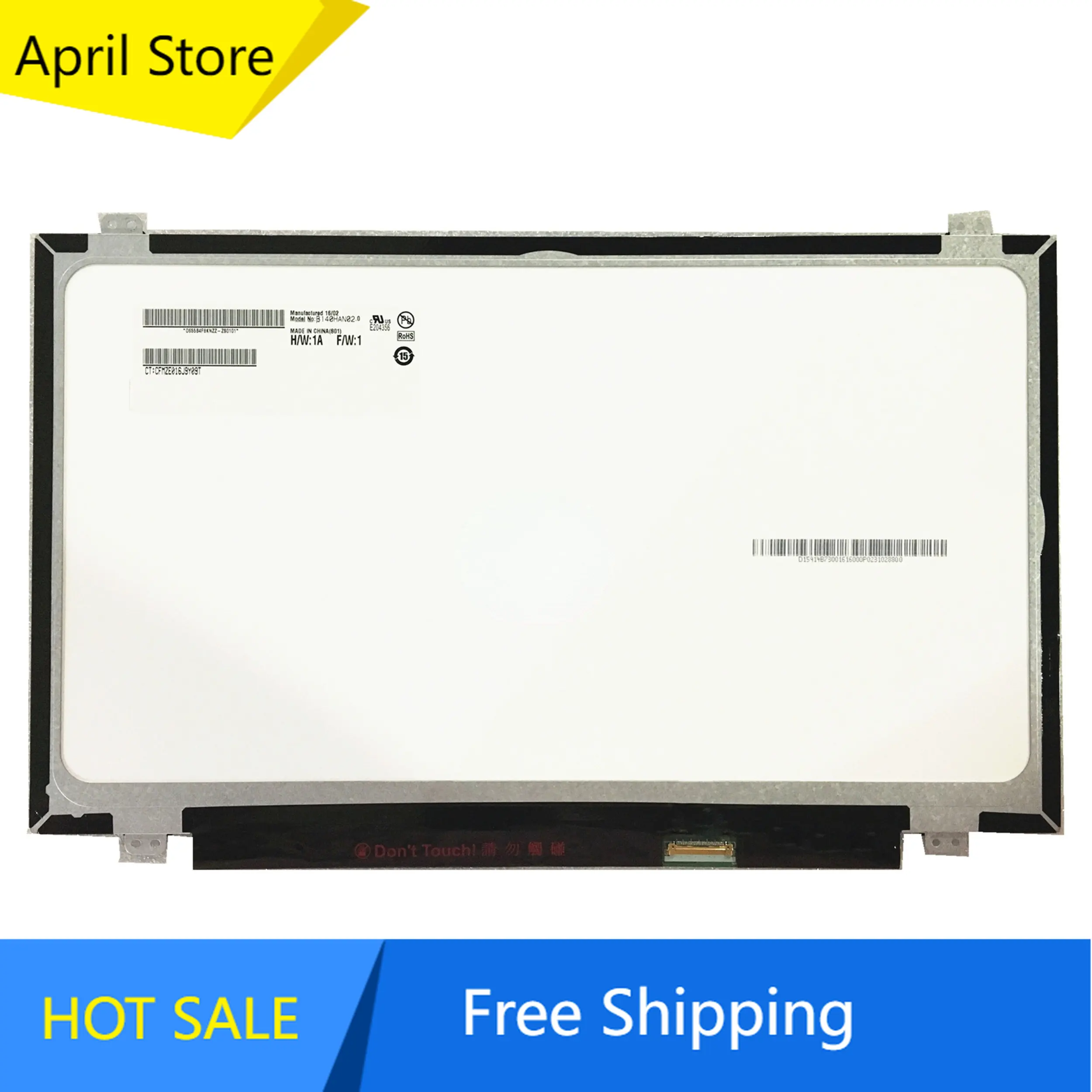 

Free shipping B140HAN02.0 B140HAN02.1 B140HAN01.2 NV140FHM-N41 N31 N140HCE-EAB EAA Laptop Lcd Screen 1920*1080 EDP 30 pins IPS