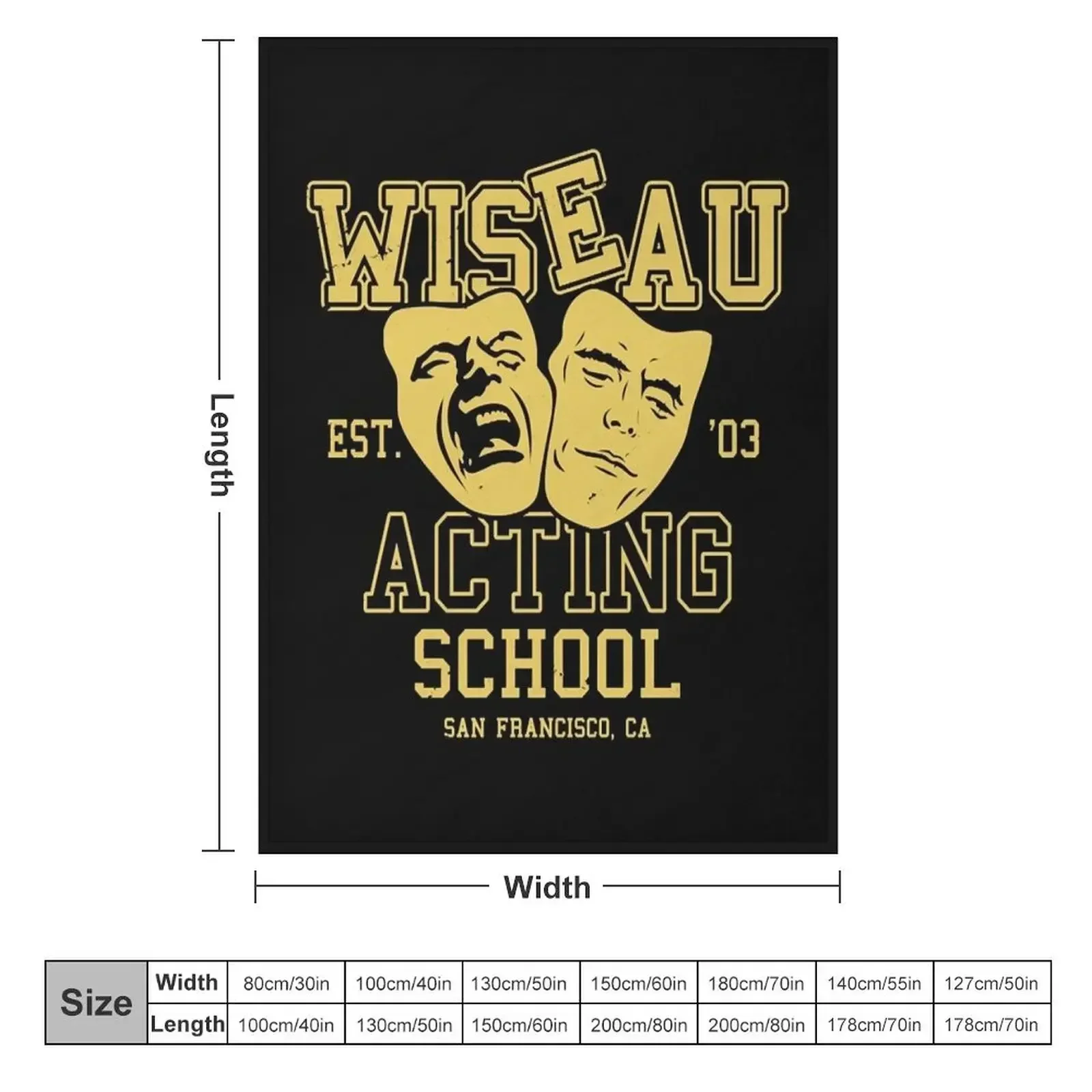 Wiseau Acting School Throw Blanket wednesday Hairy anime blankets ands Blankets Sofas Of Decoration Custom Blankets