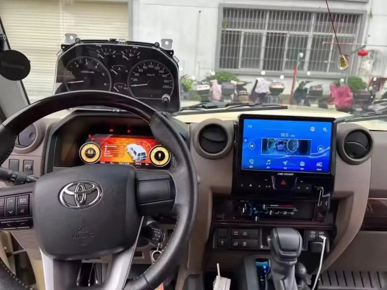 12.3inch Car LCD Digital Cluster For Toyota LC70 LC75 LC76 LC79 2007-2021 Speedometer Multifunctional Instrument Dashboard