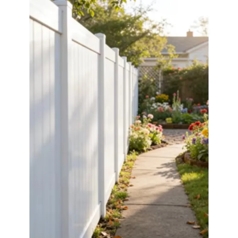 High Quality 7ft White WPC Privacy Fence Panels Eco-friendly Waterproof Australia Style 3D Sample Models Outdoor Garden Fence
