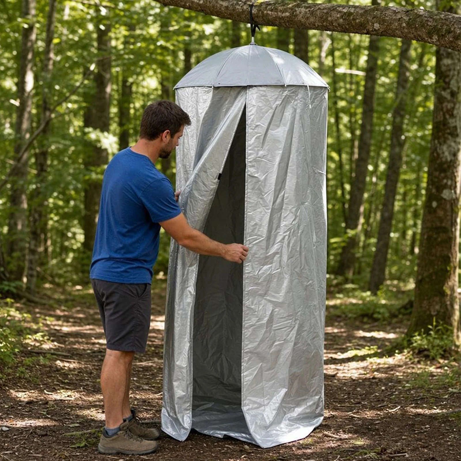 Outdoor Privacy Changing Tent Portable Wearable Shelter Canopy for Camping Shower Hiking Fishing Use