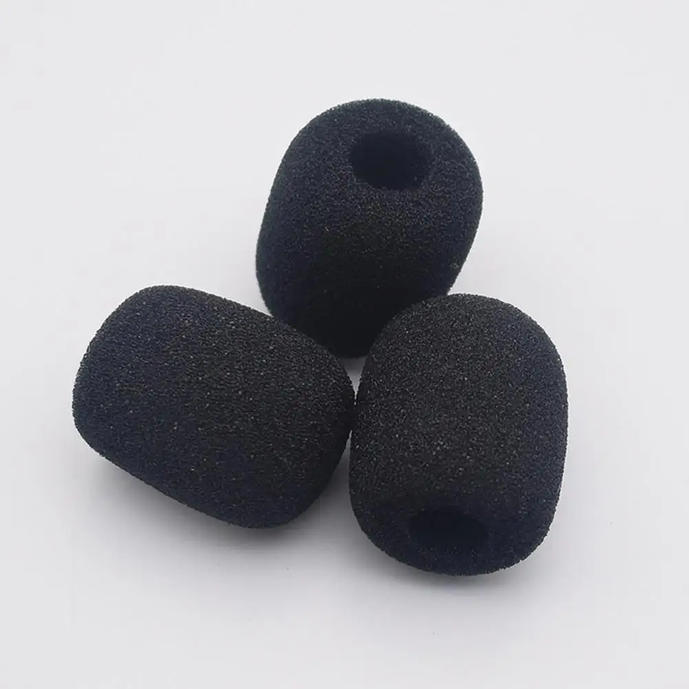 10Pcs MIC Windshield Foam Replaceable Wind-proof Soft Plosives Reduction Lapel MIC Sponge Cap for Recording