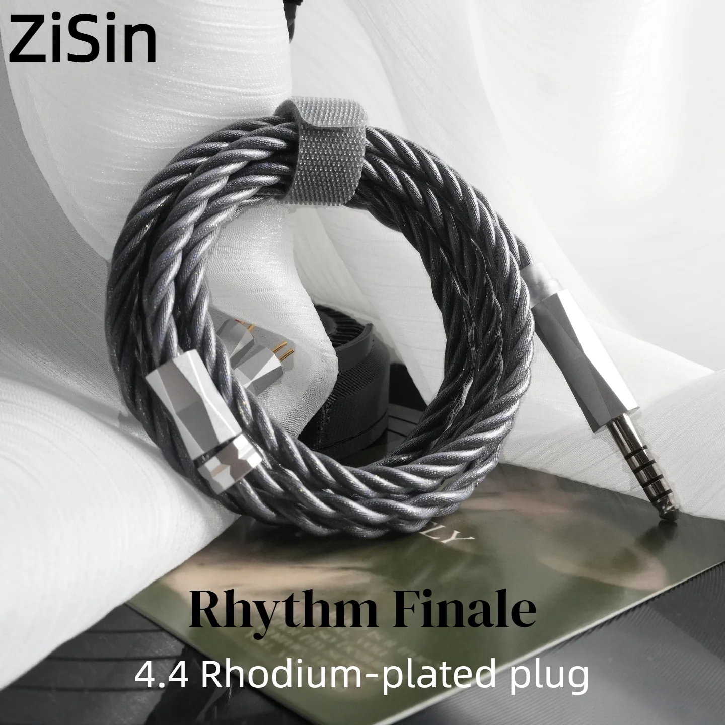 ZiSin-97 IEM cable 4.4 rhodium-plated plug compatible with 0.78 2pin/MMCX/IE900/dual3.5mm for 7Hz x Crinacle Zero 2 Headphone