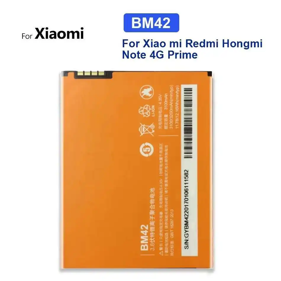 

3200Mah Reliable Replacement For Xiaomi Redmi Red Rice Note BM42 High-Capacity Mobile Phone Battery