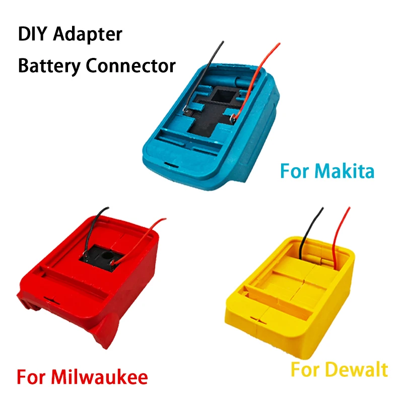 

for Makita/DeWalt/Milwaukee 18-21V Li-ion Battery DIY Adapter Battery Connector Charging Head Housing Holder Base Tool