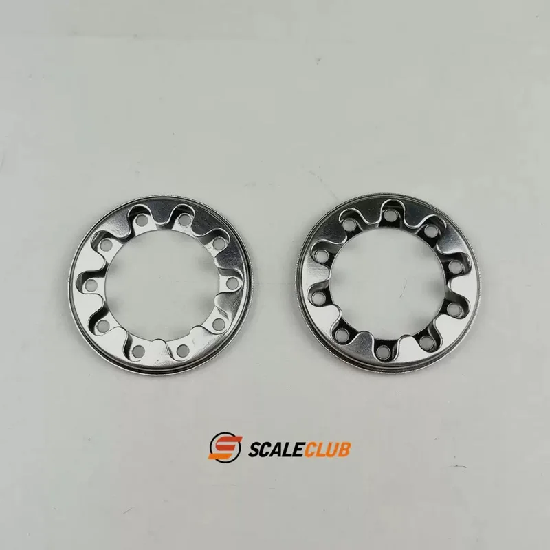 RC 1/14 1 Paar Metall-Felgen für die Vorderradnaben für Tamiya Hydraulikbagger, Lader, Kipper, MAN, VOLVO, Anhänger, Kipper, DIY-Teile – Detail 6