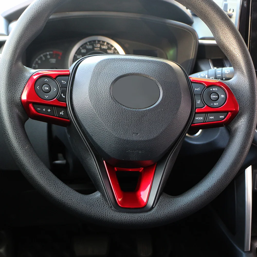 For Toyota Avalon Corolla Cross Rav4 Rav 4 2019 2020 2021 2022 2023 Steering Wheel Panel Sticker Cover Trim Interior Accessories