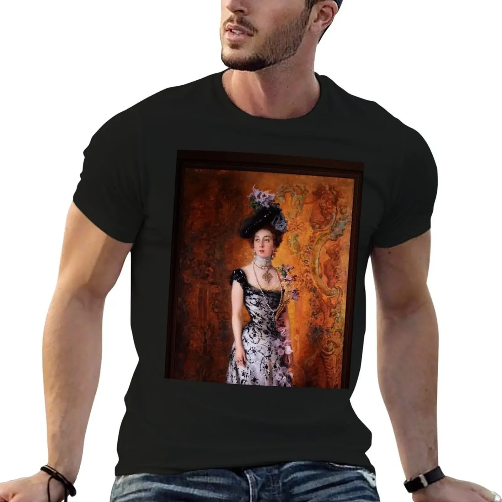 Portrait of Maria Alexeevna Matavtina by Konstantin Makovsky Remastered Xzendor7 Classical Art Old Masters Reproductions T-Shirt