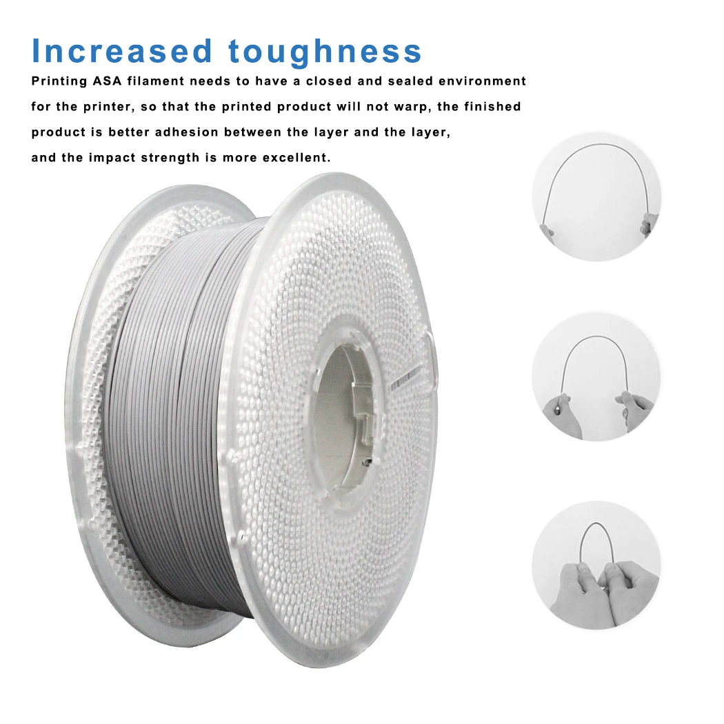 Likesilk ASA Filament 1.75mm 1kg ASA خيوط طابعة ثلاثية الأبعاد، مقاومة للحرارة والطقس - خيوط تلوين ASA ثلاثية الأبعاد مثالية للطباعة #4