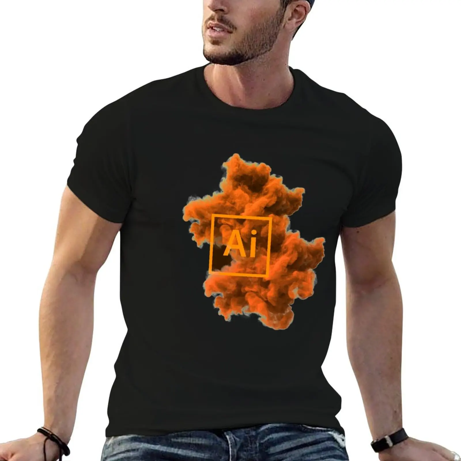 Camiseta de Adobe Illustrator, camisetas divertidas para hombre, camiseta gráfica para hombre, camiseta de diseñador
