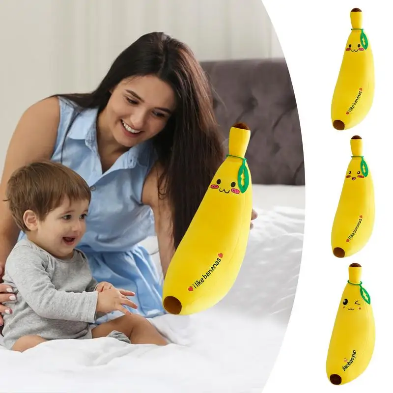 Banaan pluche knuffeldier Leuke gevulde bananenpluche Knuffels Kussen Speelgoed Zacht en comfortabel pluche kussens voor familievrienden