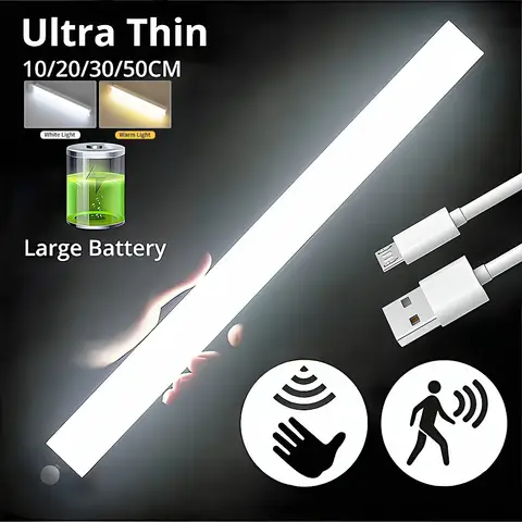 야간 조명 무선 LED 모션 센서 램프 USB 충전식 자기 휴대용 옷장 침대 옆 옷장 주방 통로 감지기