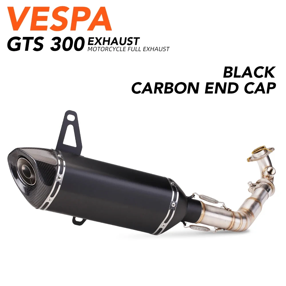 

Motorcycle exhaust pipe For Vespa gts 250 gts 300 2007- 2017 2018 2019 2020 Full system exhaust pipe muffler stainless steel