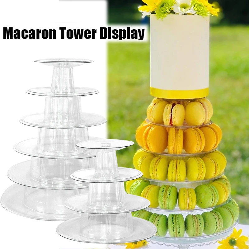 

4/6Tiers Macaroon Tower Stand Wedding Cupcake Display Rack Holder For Birthday Baby Shower Christmas Party Dessert Cake Decor