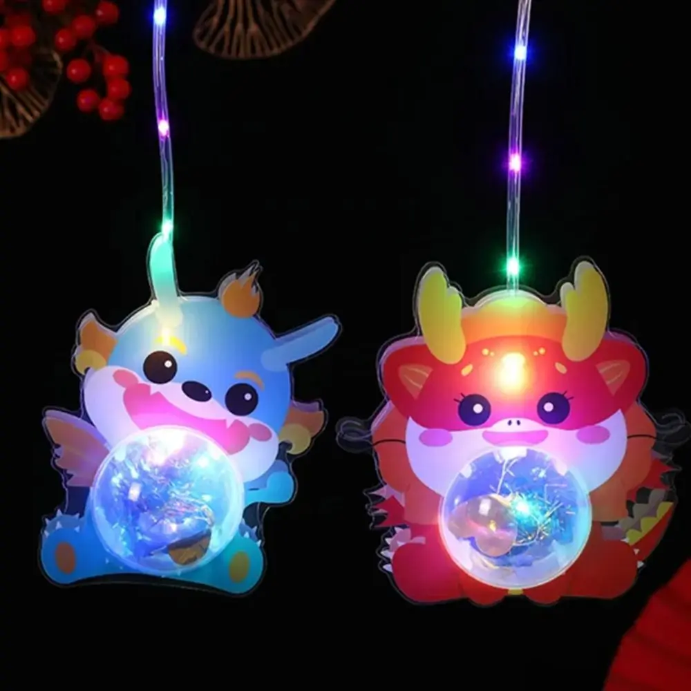 Lanterne chinoise en forme de dragon de dinosaure de dessin animé pour enfants, veilleuse LED mignonne, festival de la mi-automne, cadeau de nouvel an