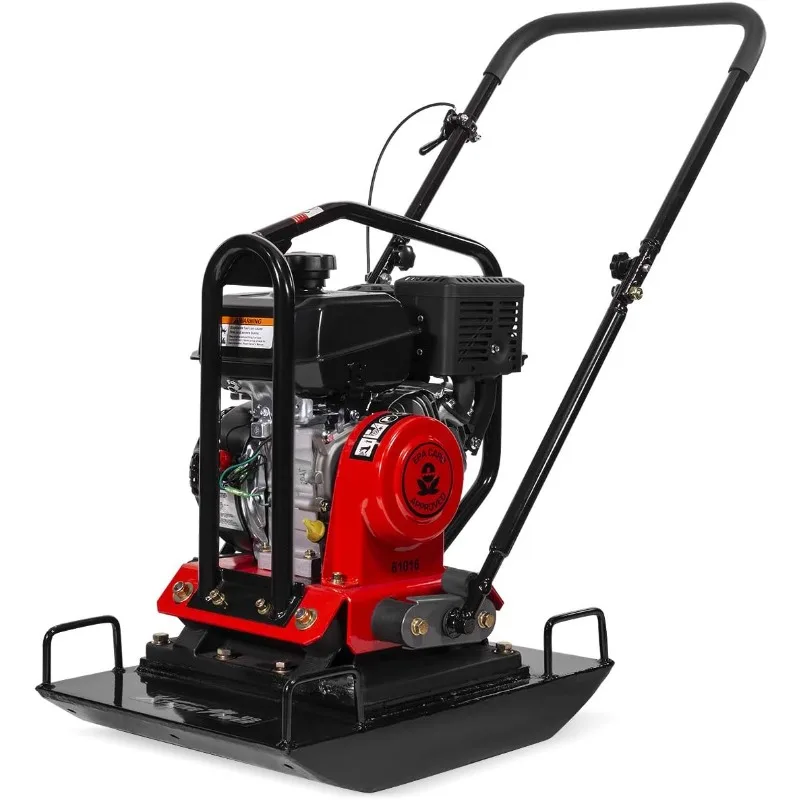 

XtremepowerUS 6HP Gas Plate Compactor 208cc Gas 23.6 x 17.3 inch Plate 4500lbs Force Concrete Tamper Machine Power Paver