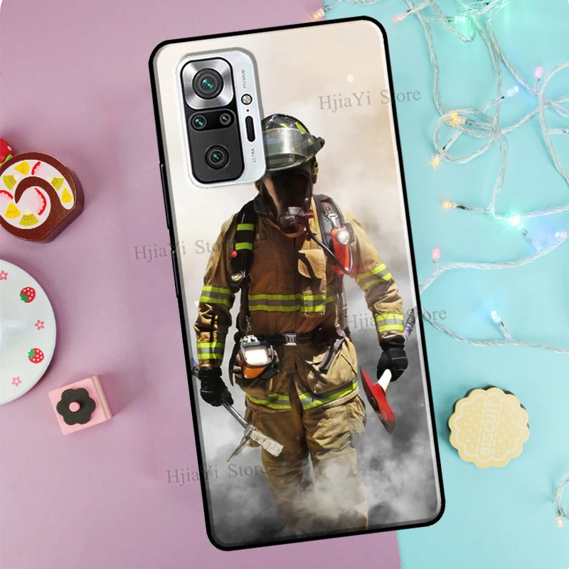 Firefighter Heroes Fireman For Xiaomi Redmi Note 11 Pro Note 10 8 9 Pro 9S 10S Case For Redmi 10 9 8A 9A 9C 9T Cover