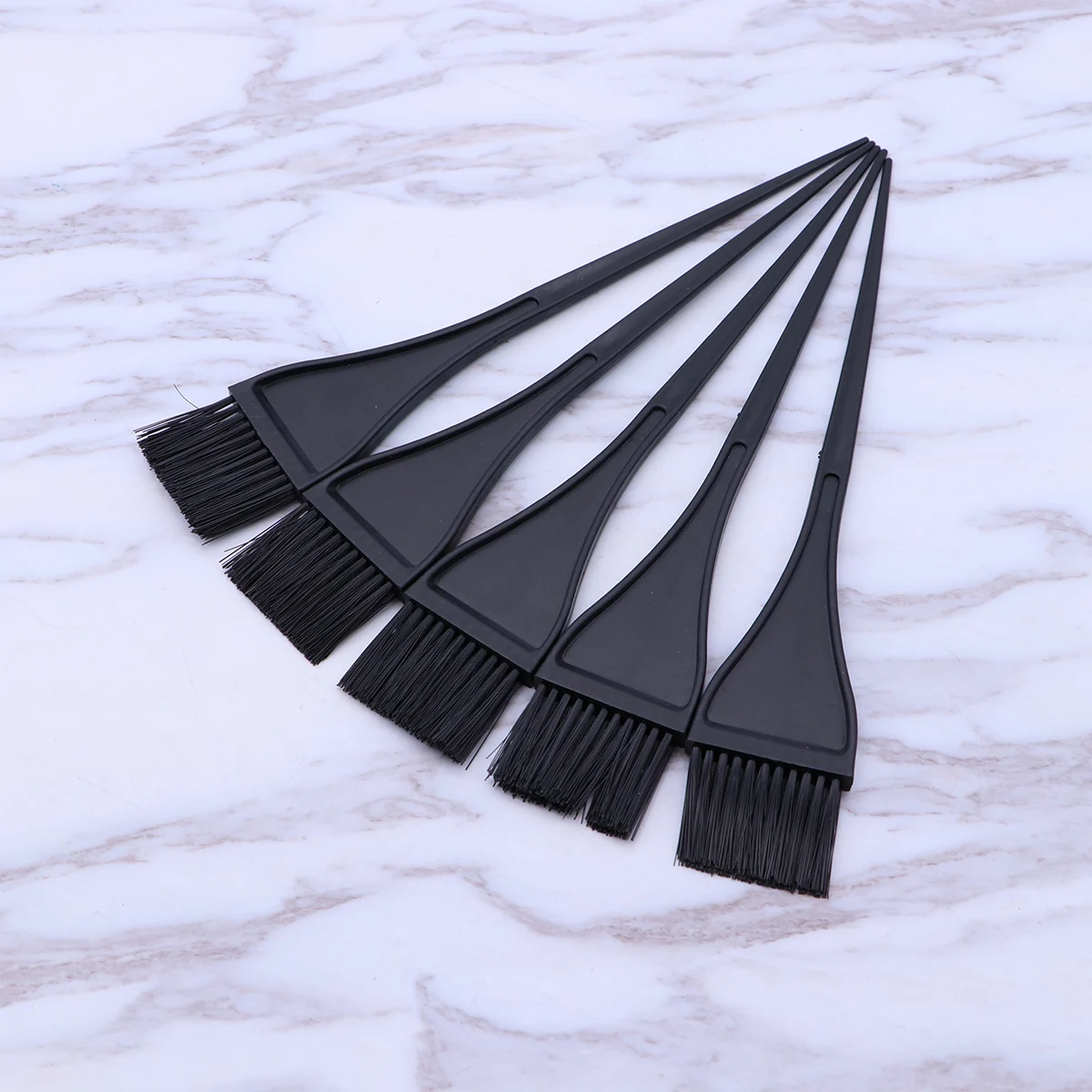 

10pcs Hair Salon Dye Brush Brushes Angled Black Salon Applicator Plastic Handle Home Use