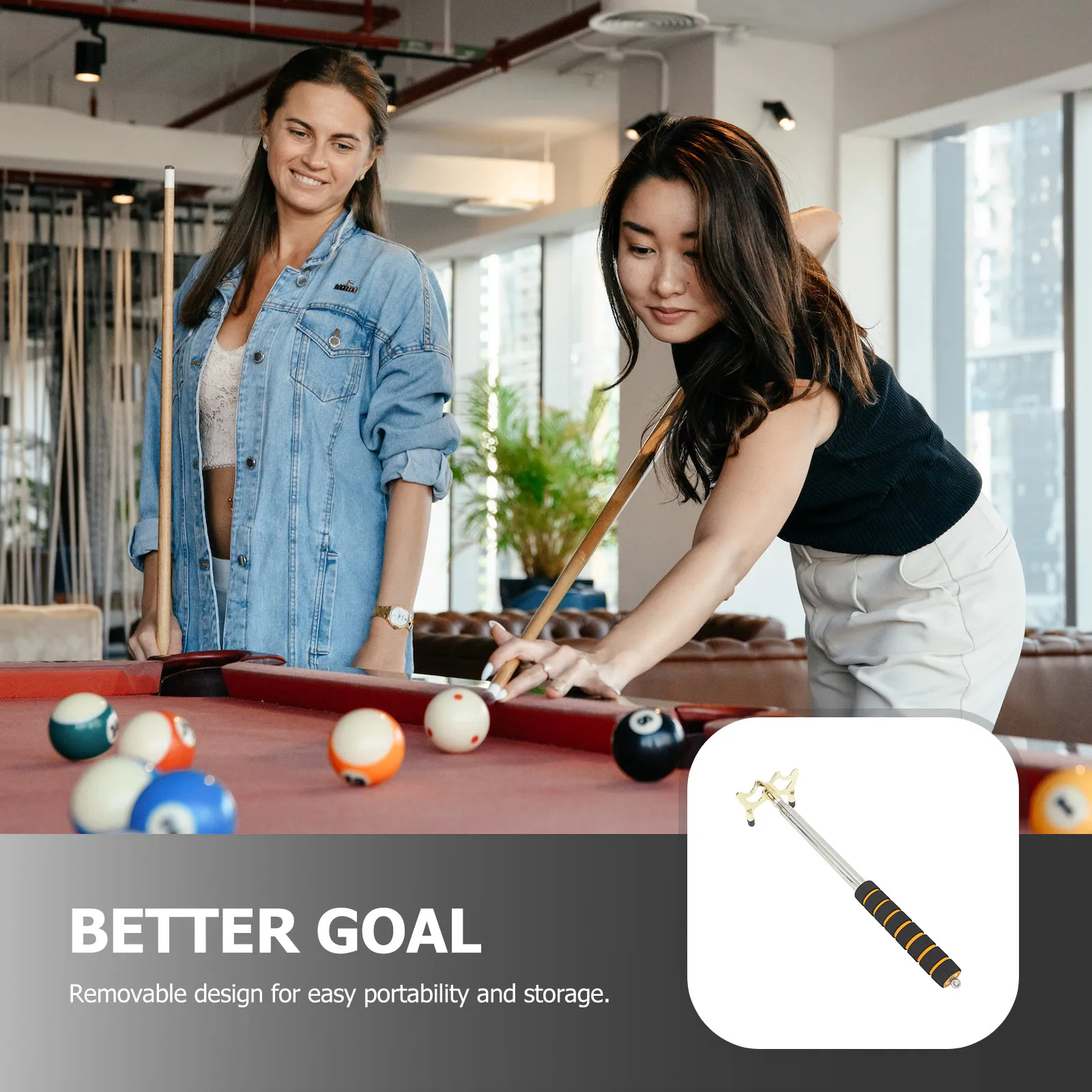 

Lightweight Portable Billiard Cue Stand Adjustable Height Pool Stick Bridge Support for Snooker Billiards Game Wide Application