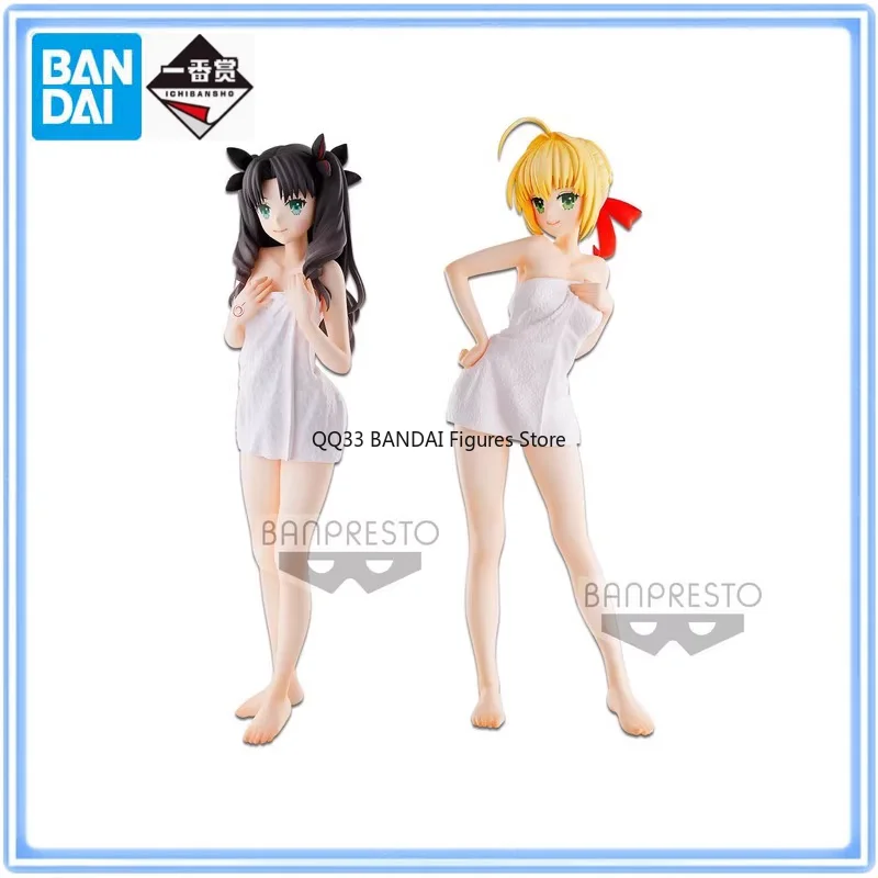 

Bandai Ichiban Kuji Fate/EXTRA Last Encore Tohsaka Rin Nero Bath Towel Ver. Anime Action Figure Desktop Ornaments Model Gift