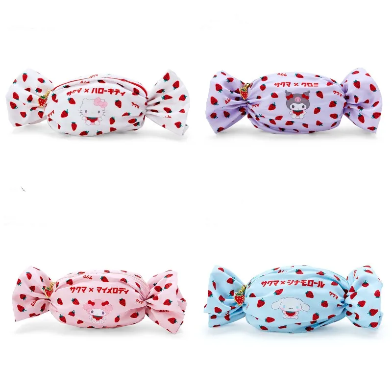 

Hello Kitty MINISO Candy Shape Cartoon Cosmetic Bag Anime Kuromi My Melody Cinnamoroll Mini Lipstick Cases Zipper Clutch Purse