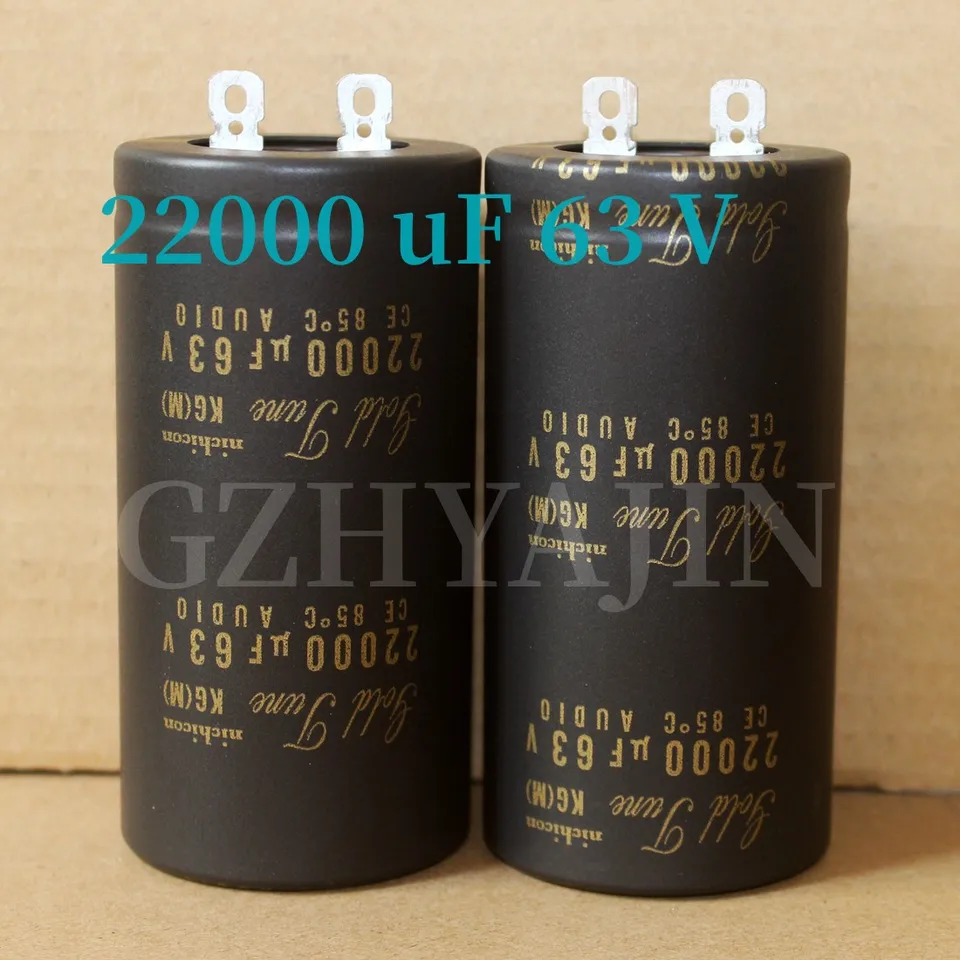 Nichichon 63v 22000ufゴールドチューン発熱オーディオアルミ電解