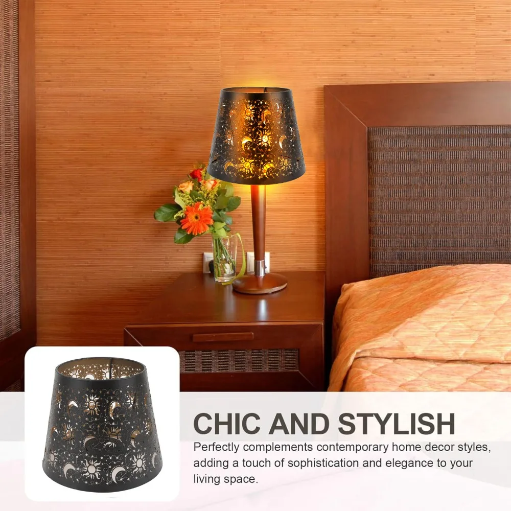 Simple Iron Lampshade Geometric Pattern Medium Size Lamp Cover Chandelier Lamp Shades Table Lamp