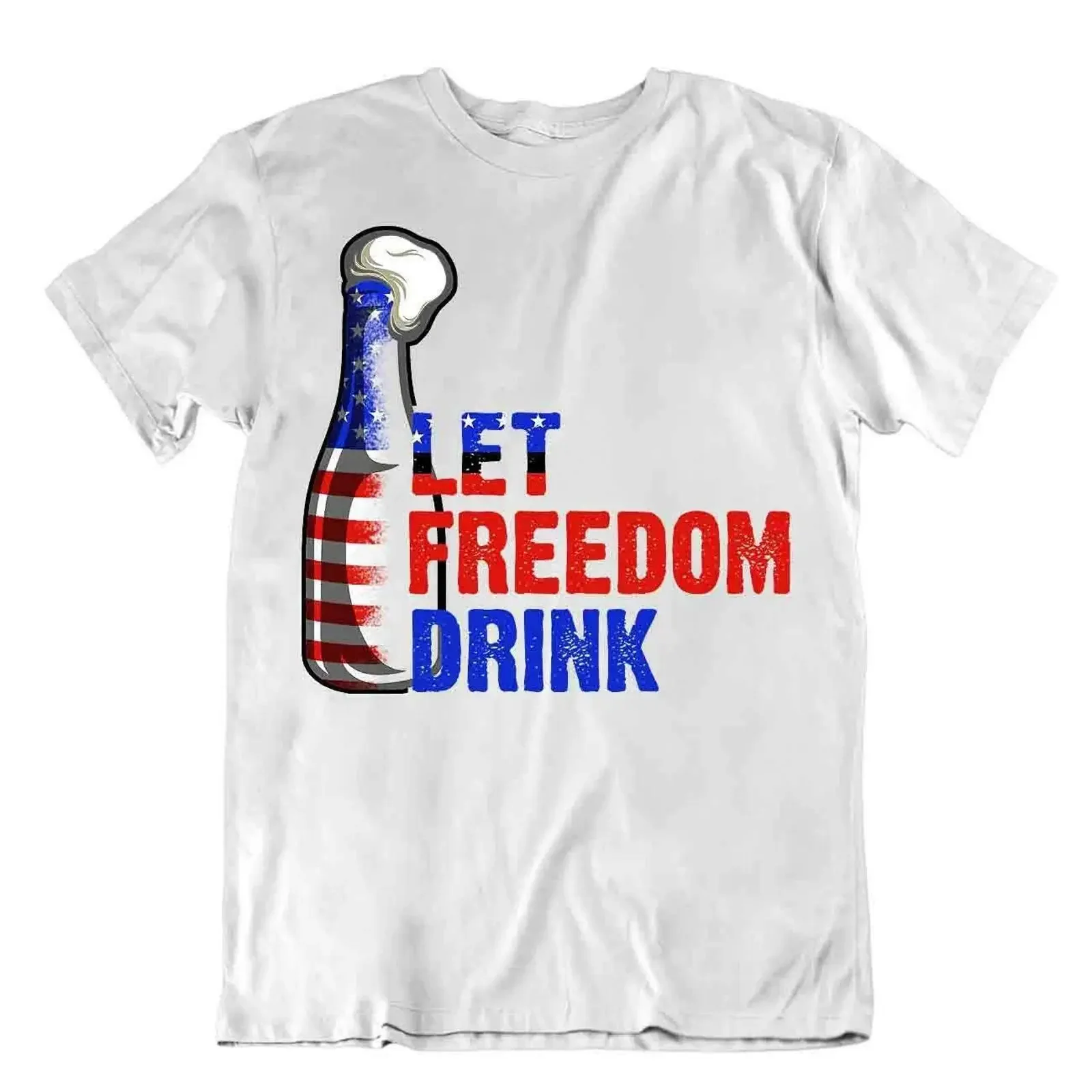 Lassen Sie die Freiheit trinken T Shirt Strand Urlaub Sommer Aloha Cheers vintage Washed homme Top For Everyday Wear Stretched