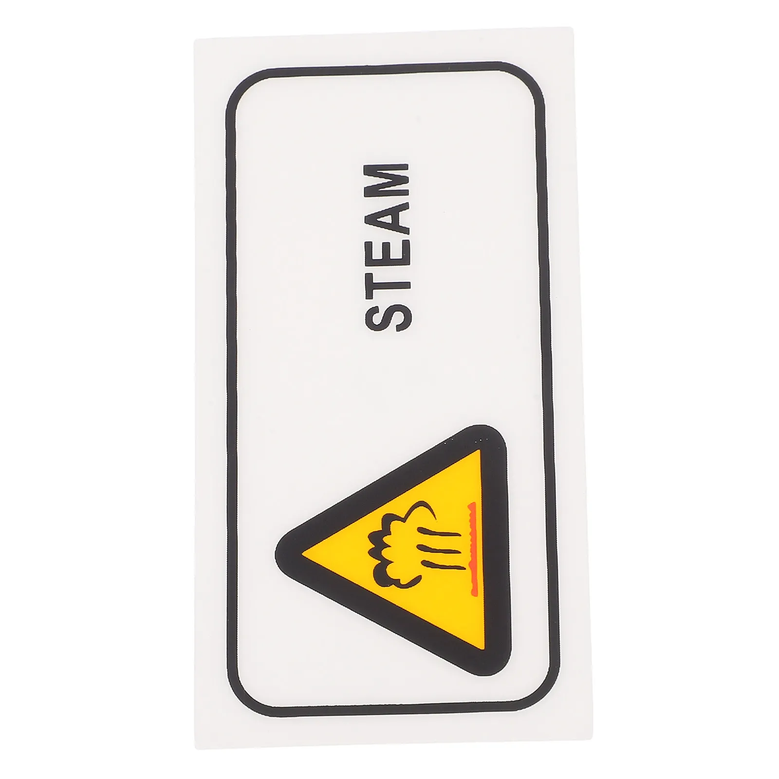 High Temperature Steam Warning Sign Caution Hot Surface Sticker Industrial Safety Label English Text Burn Prevention
