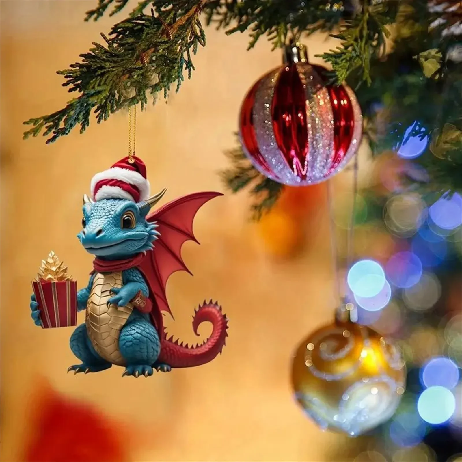 Car Christmas Decoration Christmas Dragon Santa Stained car dashboard decoration christmas car decor car interior decoration New