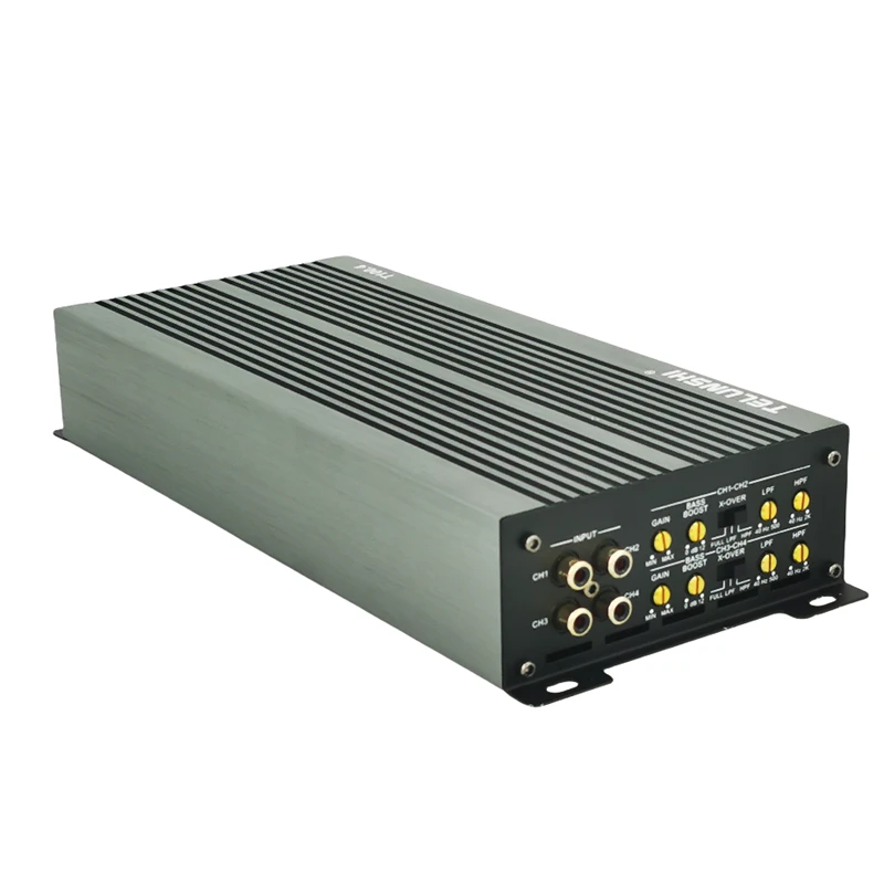 Monoblock Car Subwoofer Amplifier Strong Bass RMS Power 100W*4CH@ 4Ω/150W*4CH@ 2Ω Class AB Car Sound Korean 4 Channel Amplifier