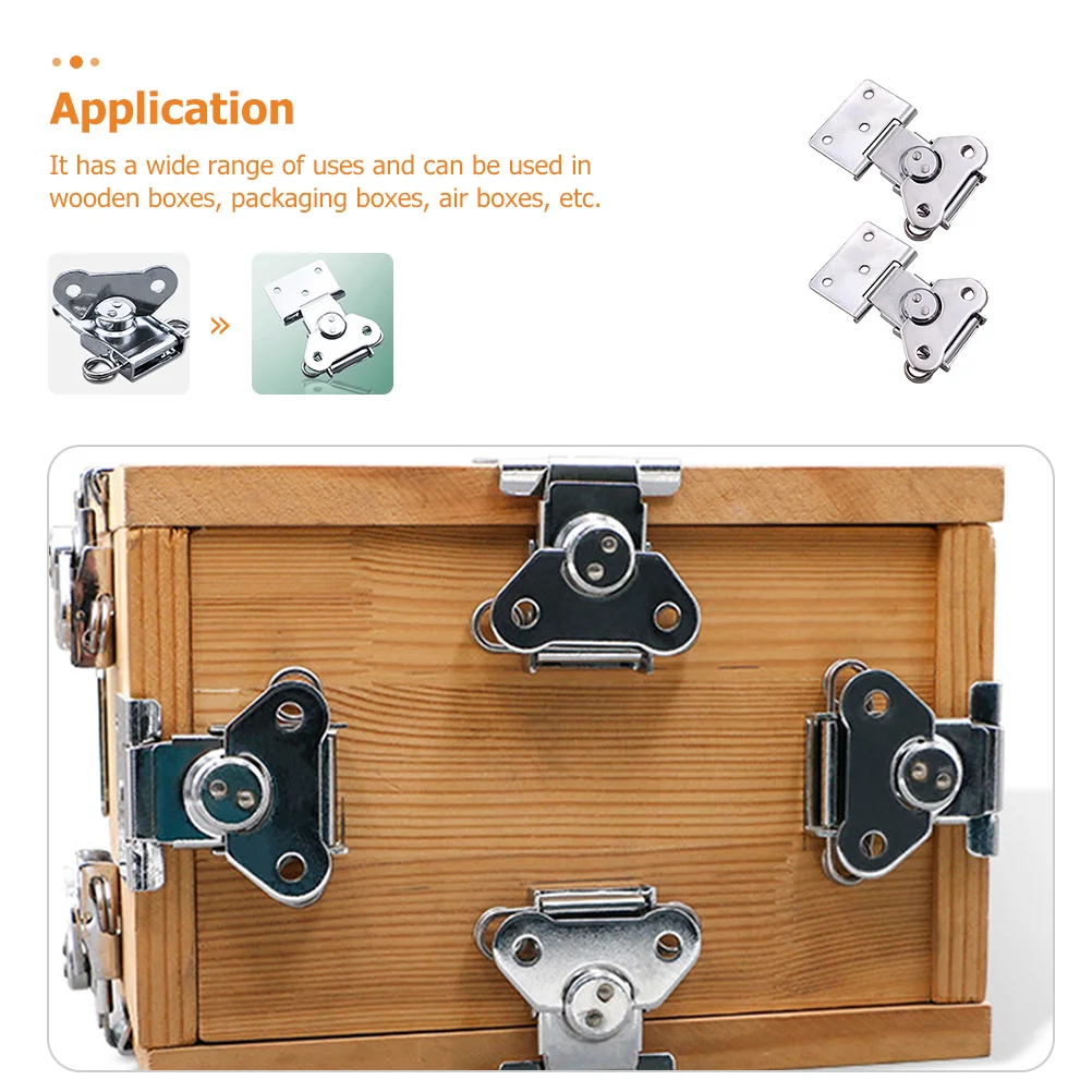 

2Pcs Sturdy Locks Turn Lock for Wooden Boxes Jewelry Box Spring Loaded Latches Pack Durable Secure