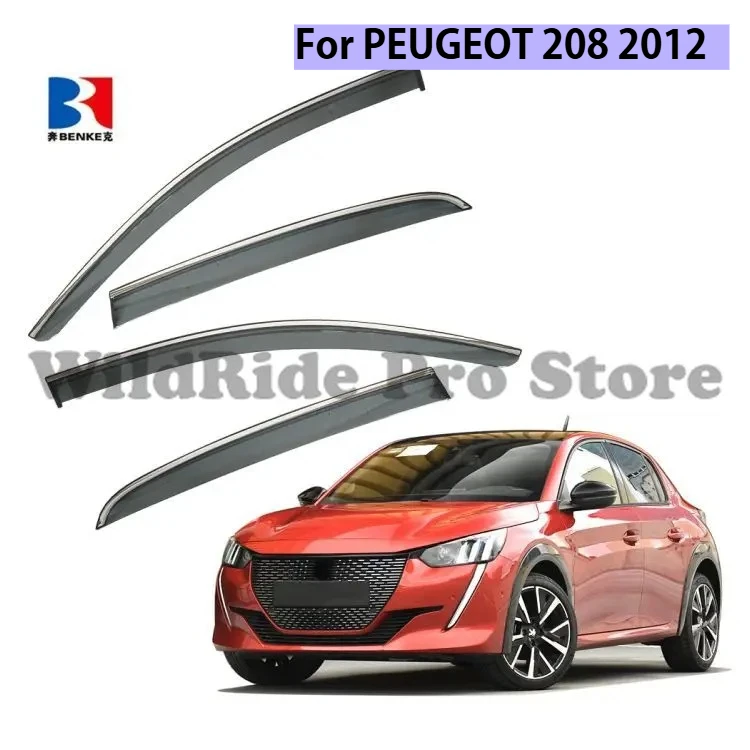

1 set For PEUGEOT 208 2012 Injection PC STAINLESS STEEL Rain Shield Window Visor